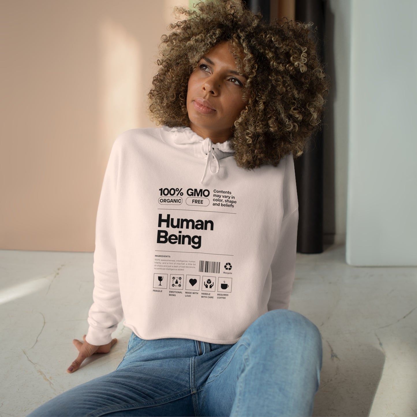 Olivia's Human Being Collection | Crop Hoodie