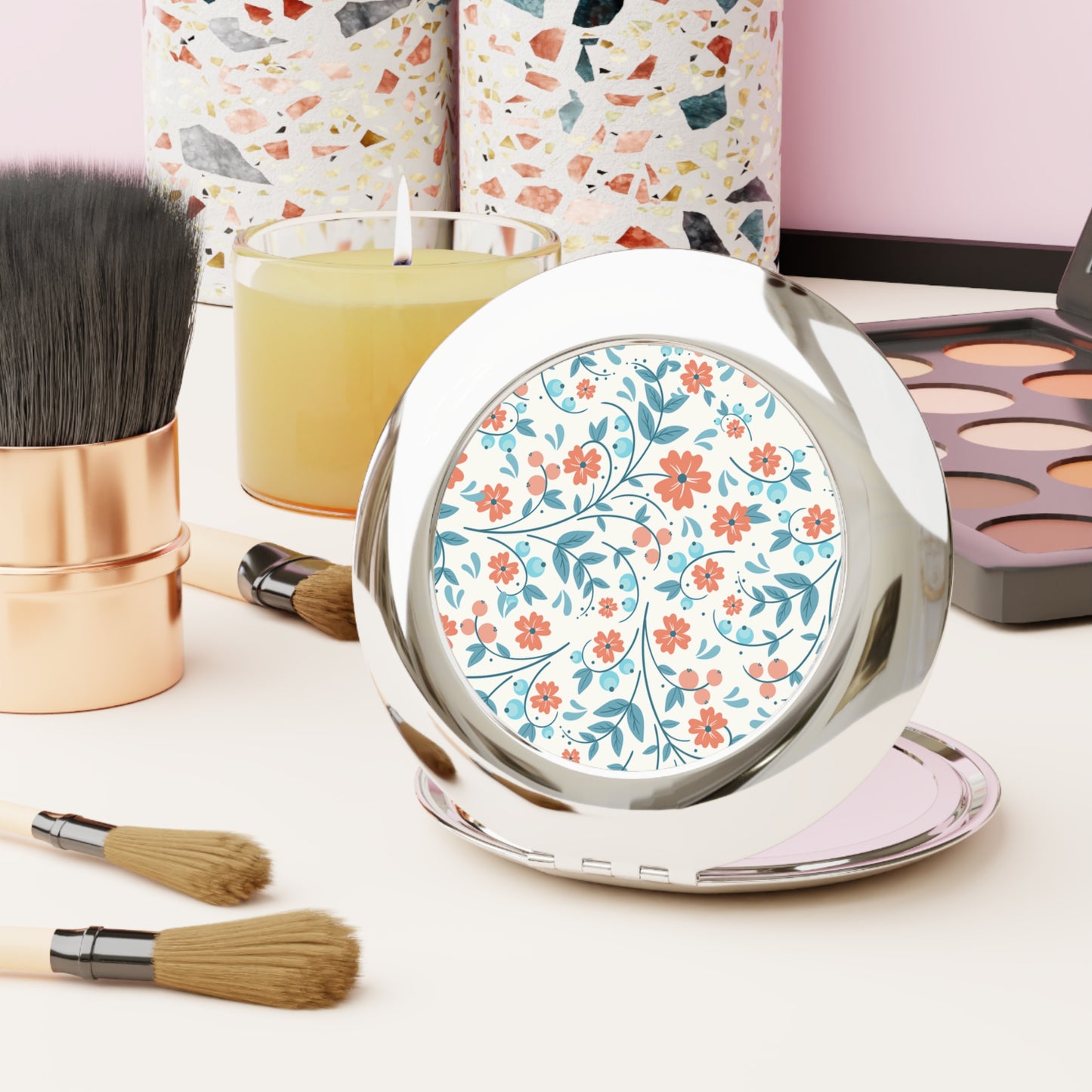 Olivia's Floral Travel Collection | Compact Travel Mirror