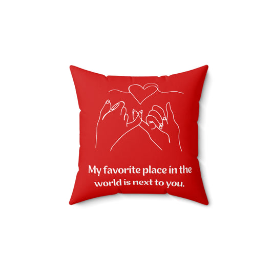 Olivia's My World Valentine Collection | Spun Polyester Square Pillow
